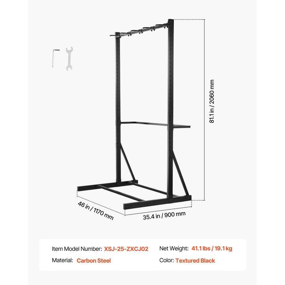 Porte-vélos pour 5 vélos, support de vélo avec 5 crochets robustes, acier au carbone, capacité de charge de 300 lb, support de sol vertical pour garage, salon, hangar intérieur