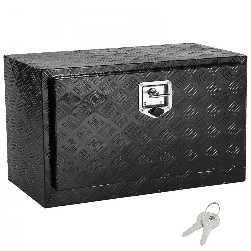 Truckbox Tool Box Underbody Trailer Box Tool Box 760x355x405mm Storage Box Aluminum Alloy 30kg Tool Box Lockable Tool Box Black