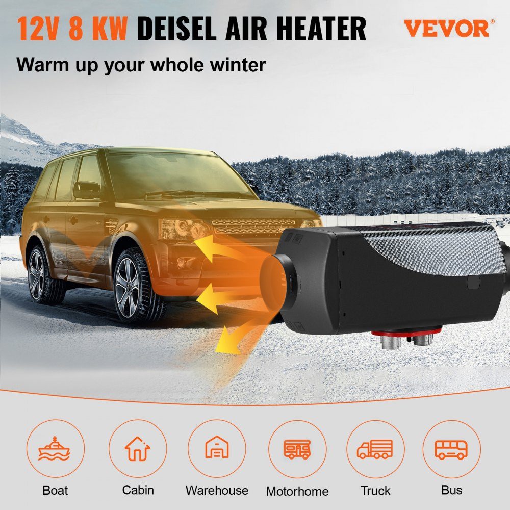 12V Diesel-Lufterhitzer, 5-8KW Zusatzheizung Diesel, 12V Luft-Diesel-Heizung, Zusatzheizung, Luft-Diesel-Heizung, Luft-Zusatzheizung, für Auto, Wohnmobil, Boot, LKW, Wohnmobil, Bus