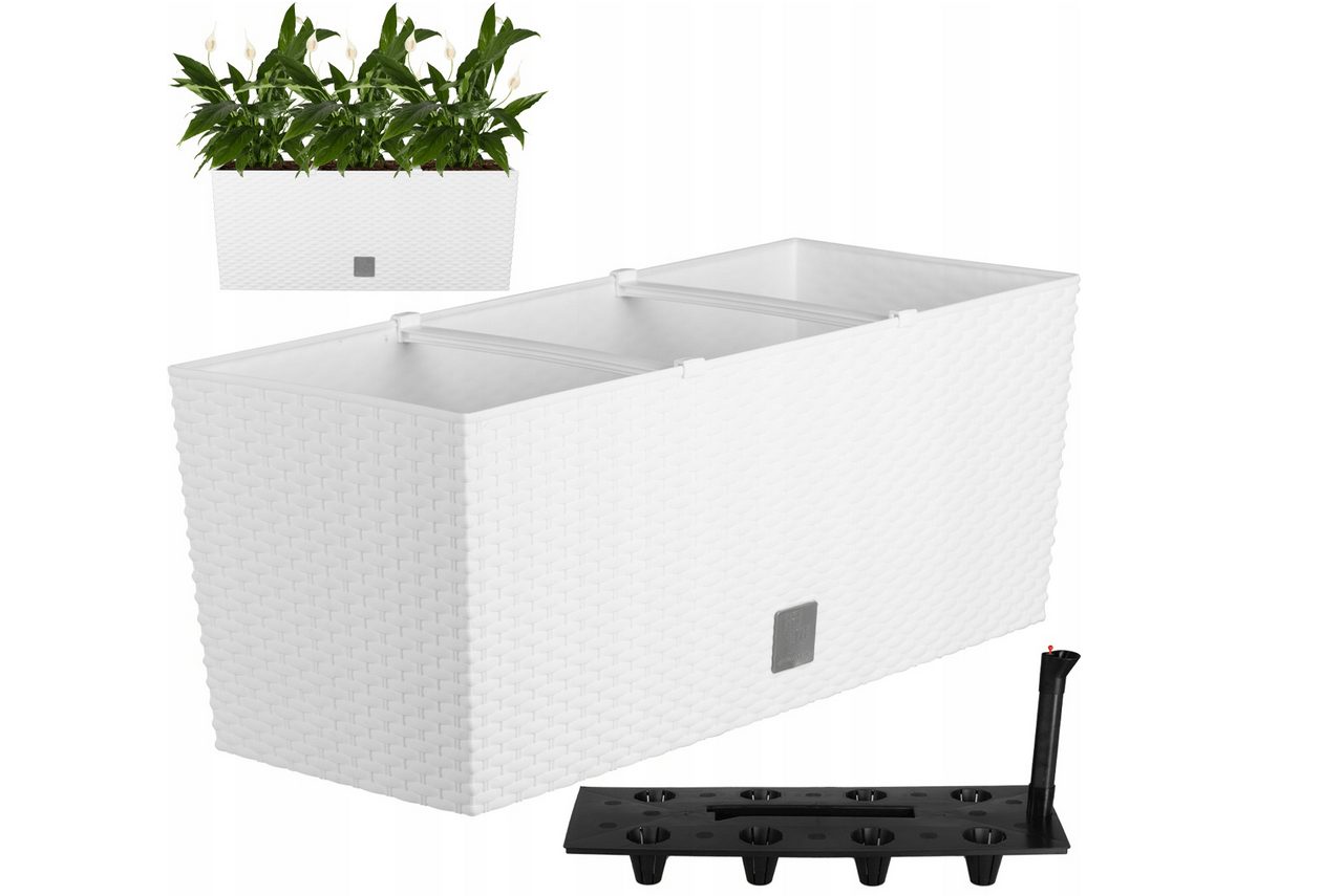 *OFFRE*Pot de fleur en rotin bac à fleurs avec pieds pot de fleur 30l