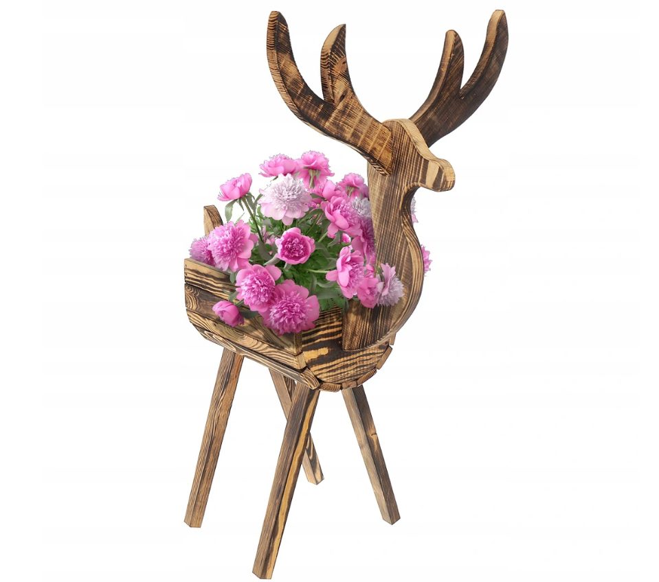 HANDGEFERTIGTER Hirsch Wildpflanzer Blumentopf Blumentopf Pflanzkasten