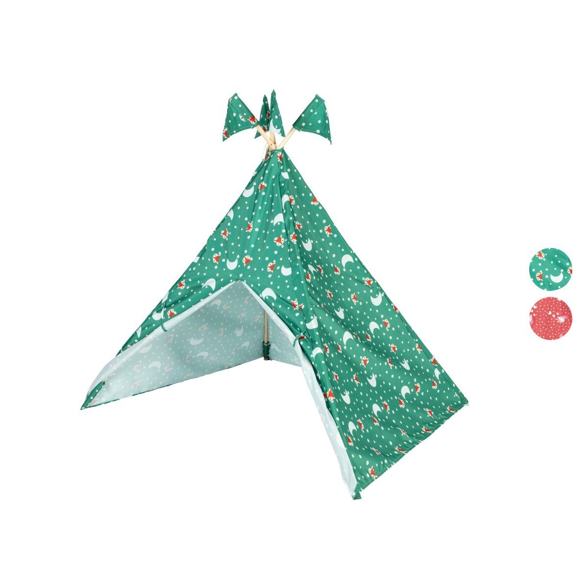 lupilu® wooden play tent teepee, with cotton