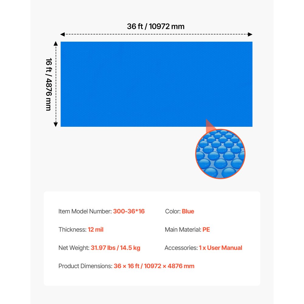Pool-Solarfolie, 10972 x 4876 mm, Solarplane, 0,3 mm Pool-Solardecke mit Luftpolster & PE-Material, Wärmeaufnahme tagsüber, Wärmespeicherung nachts, Solarabdeckungen, Solarplane, blau Pool-Solarfolie, 10972 x 4876 mm, Solarplane, 0,3 mm Pool-Solardecke mit Luftpolster & PE-Material, Wärmeaufnahme tagsüber, Wärmespeicherung nachts, Solarabdeckungen, Solarplane, blau