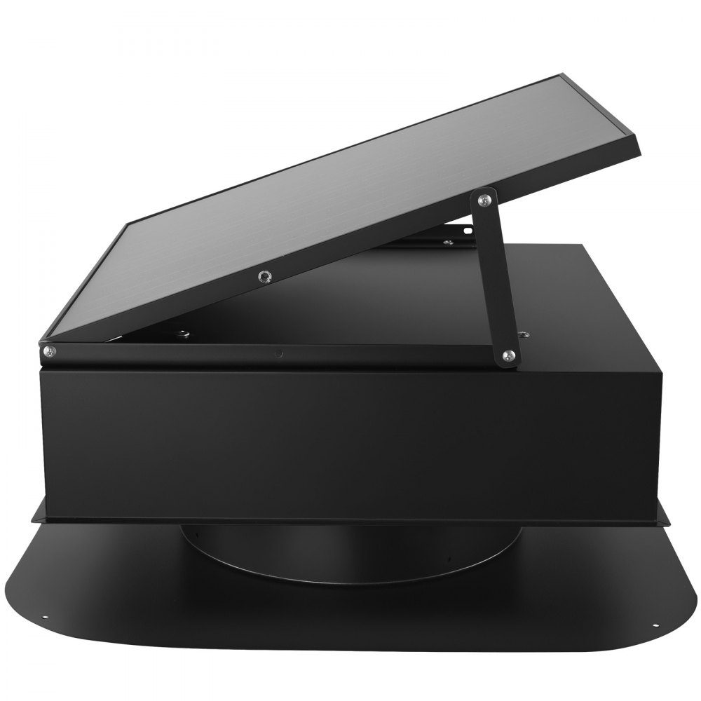 Ventilateur à énergie solaire, ventilateur de toit solaire intelligent 35 W avec thermostat, débit d'air 67960L/min, moteur CC sans balais intégré pour le refroidissement et la déshumidification – Réf. HT-23040