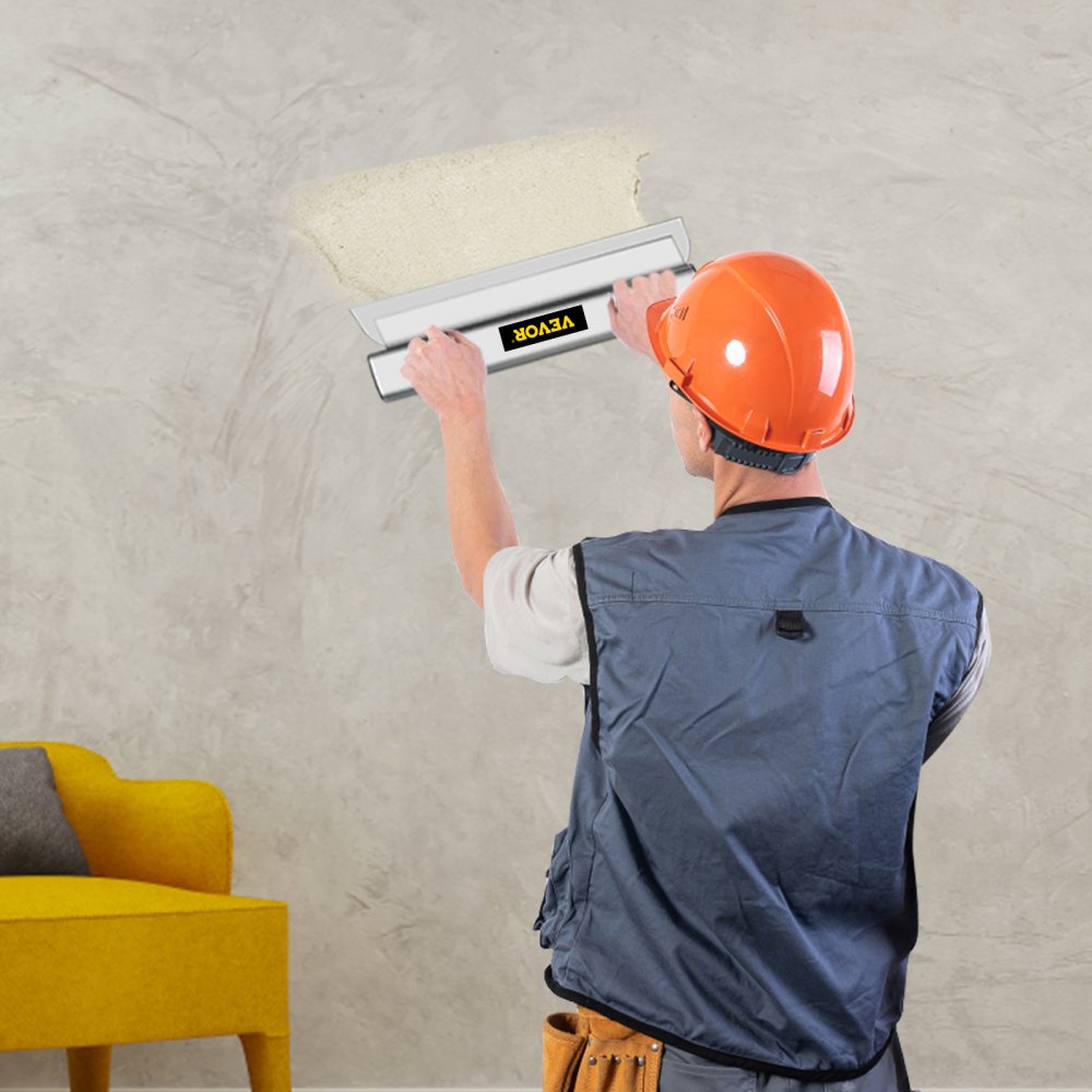 Dekospachtel 100 cm x 13,8 cm x 5,4 cm breiter Spachtel, 1,38 kg Trockenbau-Flächenspachtel, 0,5 mm Blattstärke, Fassadenspachtel aus Edelstahl, Gipserspachtel zum Verputzen von Wänden und Decken Dekospachtel 100 cm x 13,8 cm x 5,4 cm breiter Spachtel, 1,38 kg Trockenbau-Flächenspachtel, 0,5 mm Blattstärke, Fassadenspachtel aus Edelstahl, Gipserspachtel zum Verputzen von Wänden und Decken