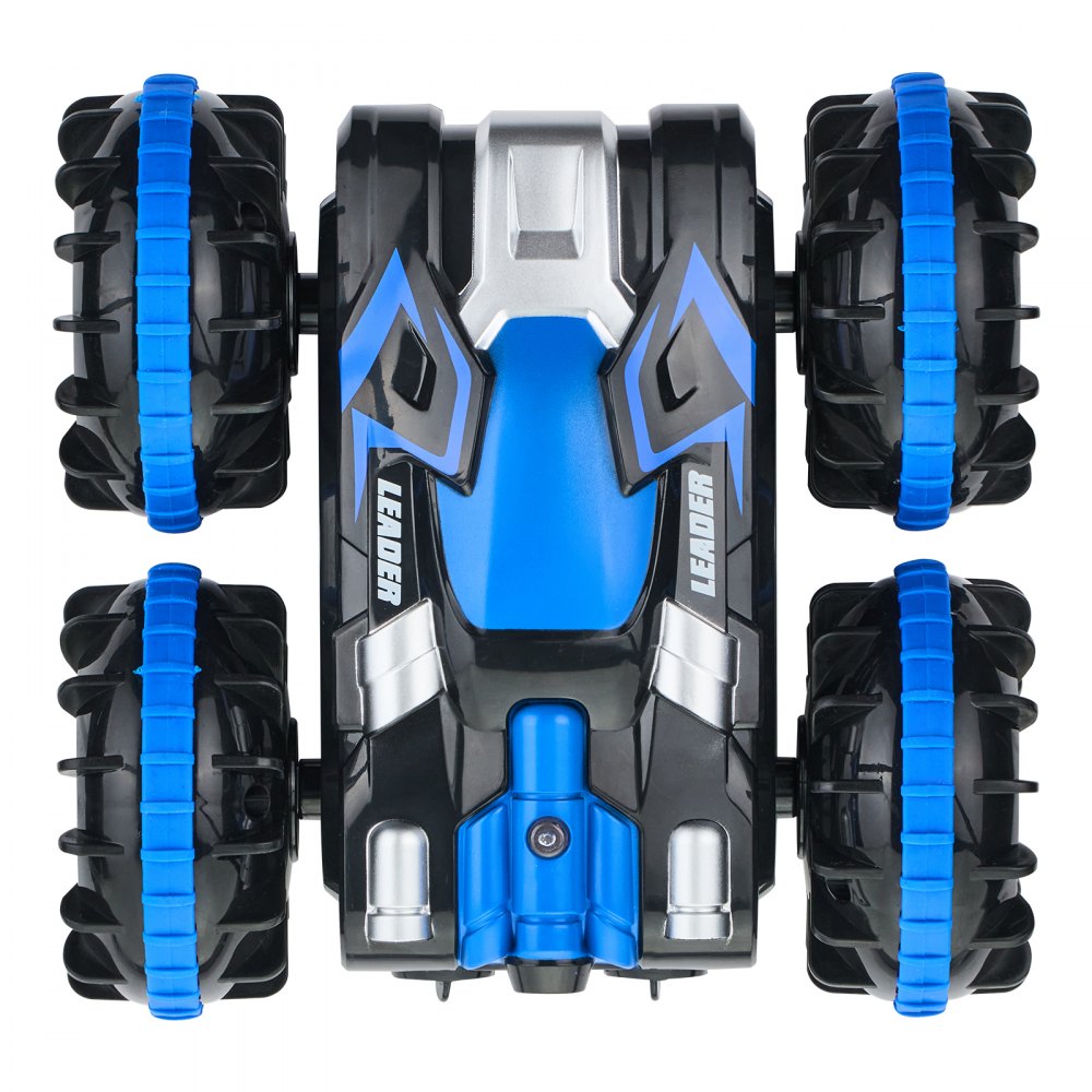 Amphibisches ferngesteuertes Autoboot, 2,4 GHz 12 km/h 4WD wasserdichtes RC-Auto für Kinder, 360° drehbares Stuntauto mit 2 Batterien, geländegängiges Wasser-Strand-Poolspielzeug für Jungen und Mädchen ab 6 Jahren, Blau Amphibisches ferngesteuertes Autoboot, 2,4 GHz 12 km/h 4WD wasserdichtes RC-Auto für Kinder, 360° drehbares Stuntauto mit 2 Batterien, geländegängiges Wasser-Strand-Poolspielzeug für Jungen und Mädchen ab 6 Jahren, Blau