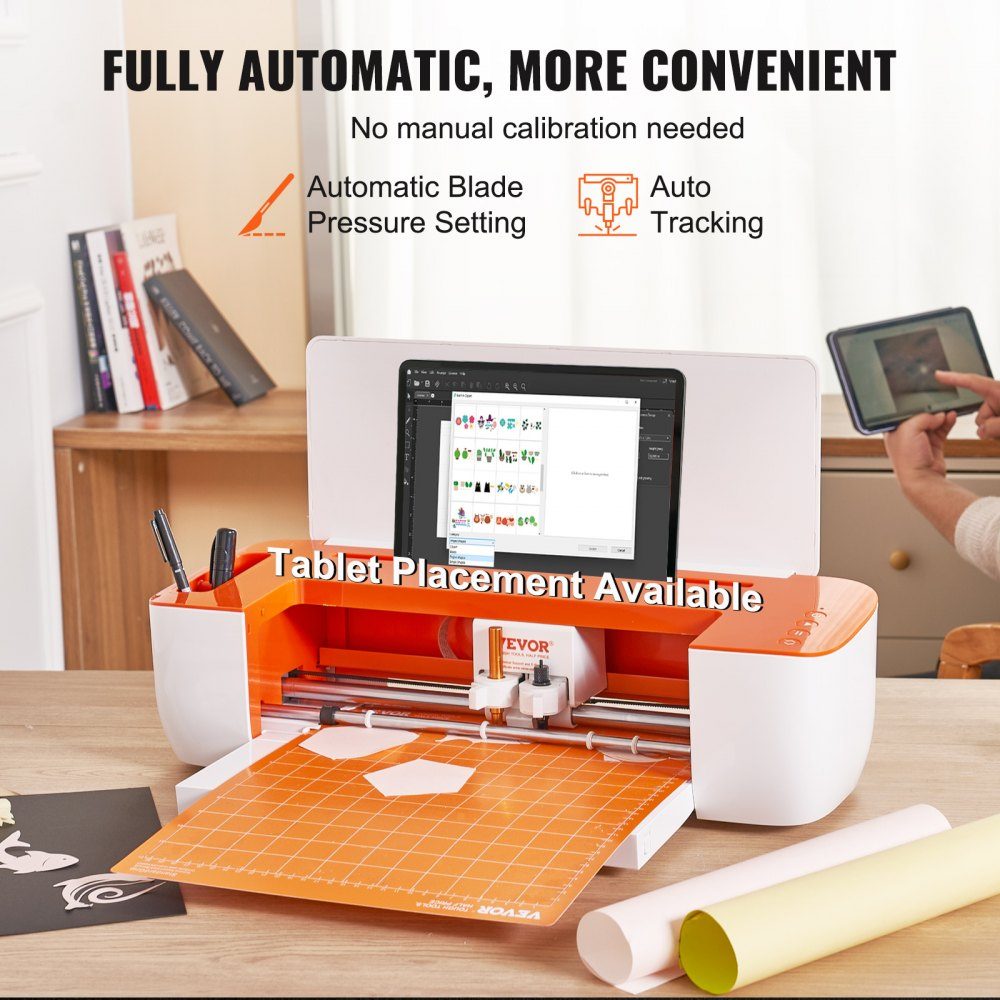 Vinylsnijmachine, doe-het-zelf-snijmachine met Bluetooth-connectiviteit, compatibel met iOS, Android, Windows en Mac, uitgebreide ontwerpen inbegrepen, aangepaste kaarten, huisdecoratie