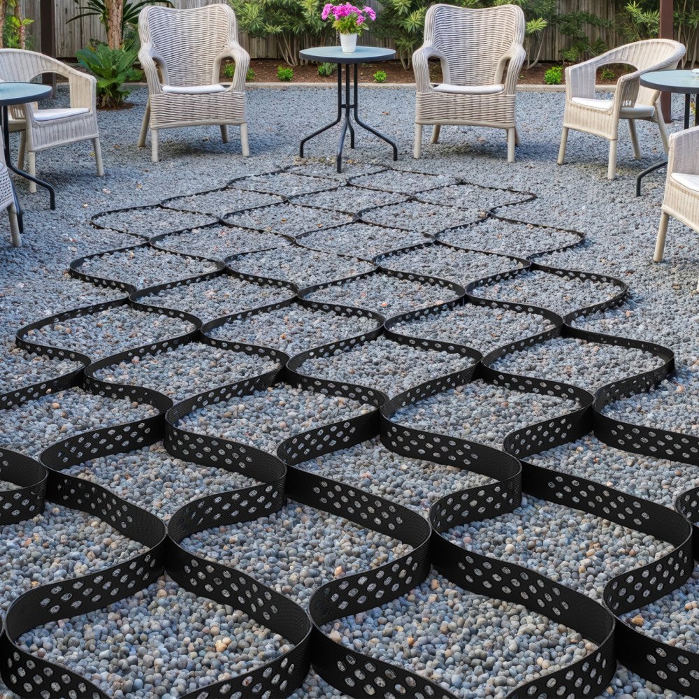 Kiesgitter, 50 mm Tiefe, Rasengitter 10000x3000 mm, Kieswabe, Wabengitter HDPE, durchlässiges Geogitter zur Einfahrtsstabilisierung, für Garten, Terrasse, Gehweg, Wohnmobilstellplatz Kiesgitter, 50 mm Tiefe, Rasengitter 10000x3000 mm, Kieswabe, Wabengitter HDPE, durchlässiges Geogitter zur Einfahrtsstabilisierung, für Garten, Terrasse, Gehweg, Wohnmobilstellplatz