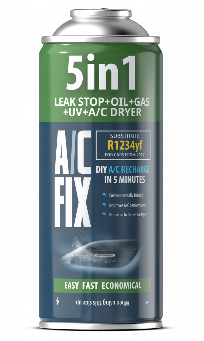A/C FIX AC FIX LIQUIDE DE REFROIDISSEMENT POUR CLIMATISEUR 5 EN 1 SCELLANT À GAZ R1234YF XL – Réf. HT-47700