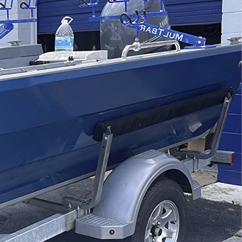 Bootsanhänger-Ratgeber, 2-teilig. Anhängerführung aus Edelstahl, Anhängerführung mit gepolsterten Brettern, inklusive Befestigungsmaterial, für Skiboot-, Angelboot- oder Segelbootanhänger