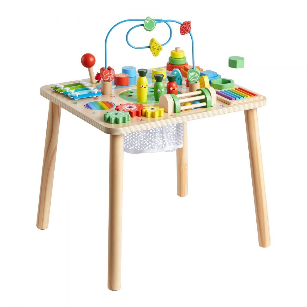 Aktivitätstisch aus Holz, Montessori-Spielzeug, 13-in-1-Lerntisch, Spieltisch, Aktivitätstisch für Kinder ab 6 Monaten, ideales Geschenk für Geburtstag, Weihnachten oder Kindertag, 6–36 Monate