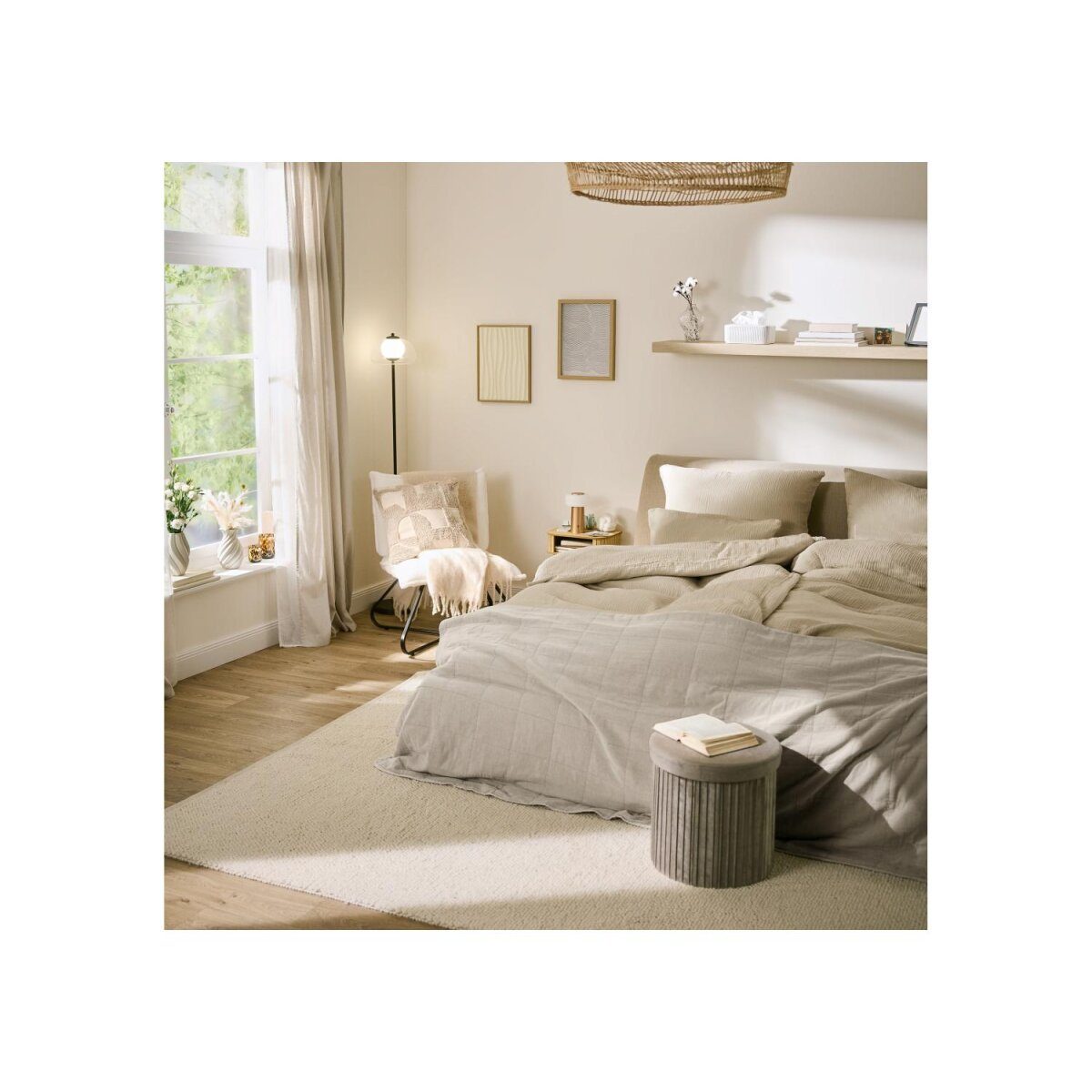 LIVARNO® Muslin cushion cover, 40 x 80 cm, 2 pieces