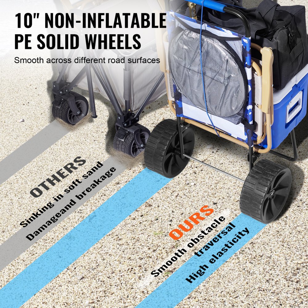 Strandwagen, Bollerwagen, Sandwagen, Strandwagen, 31 kg Tragkraft, klappbarer Sandwagen aus Stahl, 380 x 386 mm Handwagen, robuster Wagen für den Strand, Gerätewagen Strandwagen, Bollerwagen, Sandwagen, Strandwagen, 31 kg Tragkraft, klappbarer Sandwagen aus Stahl, 380 x 386 mm Handwagen, robuster Wagen für den Strand, Gerätewagen