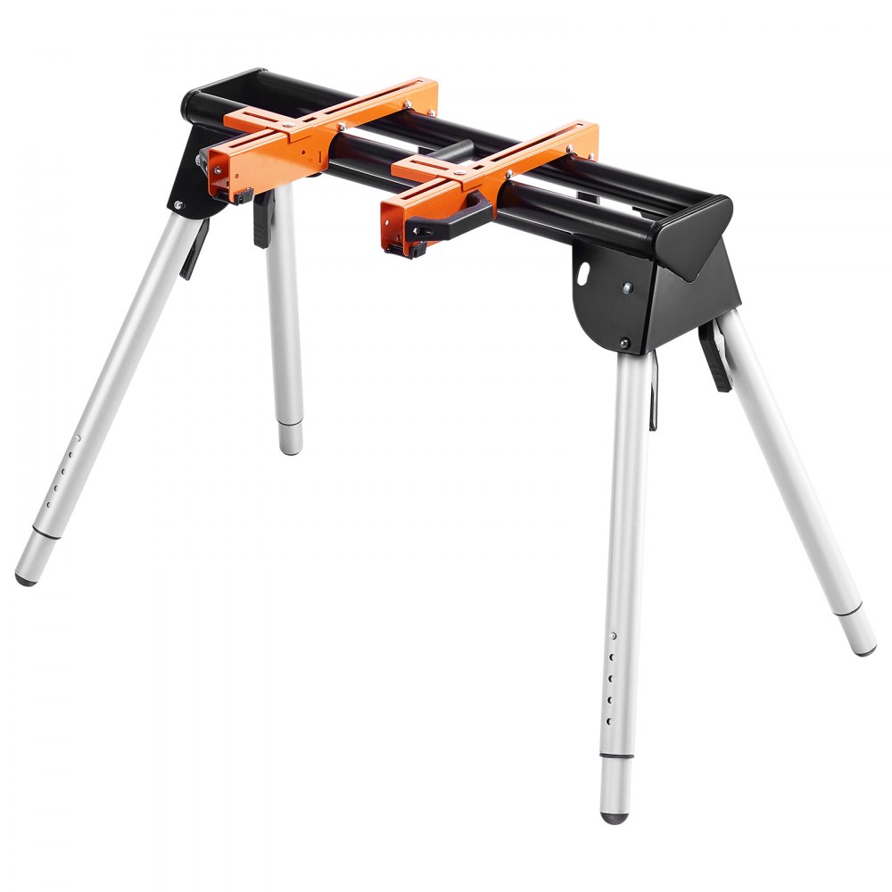Support de scie à onglets Support de scie à onglets en acier, capacité de charge de 150 kg, avec supports de montage monobloc, support de scie à onglets pliable à hauteur réglable de 29 à 33 pouces
