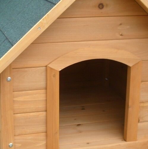 Weatherproof dog house made of solid wood 70cm high