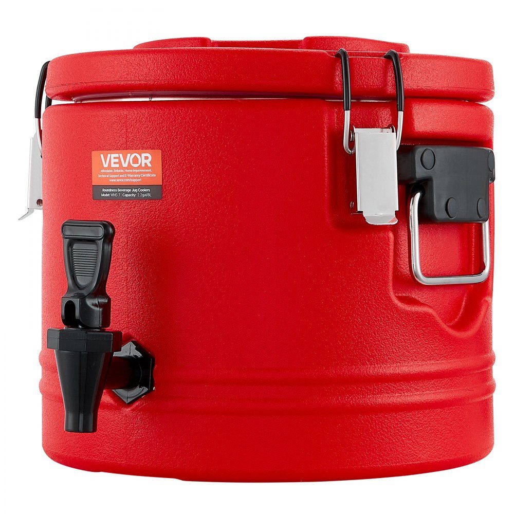 Insulated Drinks Dispenser 8L Thermal Hot Cold Drinks Dispenser with Tap Food Grade Cooling Jug with 304-Edelstahl-Innenraum for Tea Coffee Restaurant