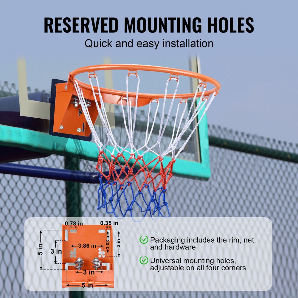 Basketball-Felge, an der Wandtür montierter Basketballkorb, robustes Q235-Basketball-Flex-Rand-Zielset mit Netz, standardmäßiger 18-Zoll-Hänge-Basketballkorb für den Innen- und Außenbereich für Kinder und Erwachsene Basketball-Felge, an der Wandtür montierter Basketballkorb, robustes Q235-Basketball-Flex-Rand-Zielset mit Netz, standardmäßiger 18-Zoll-Hänge-Basketballkorb für den Innen- und Außenbereich für Kinder und Erwachsene