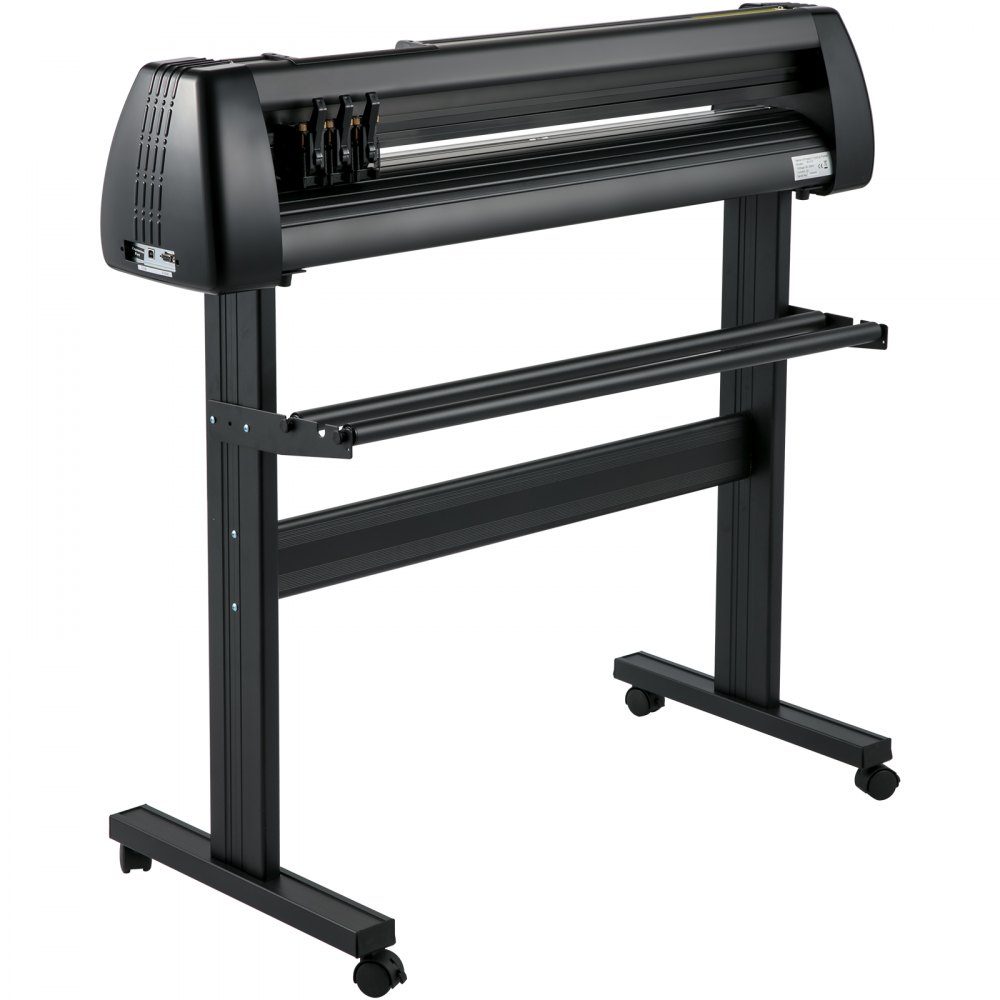 Machine de découpe de vinyle, traceur de découpe à alimentation papier de 870 mm, imprimante vinyle avec force et vitesse réglables, kit de création de panneaux compatible Windows avec logiciel Signmaster