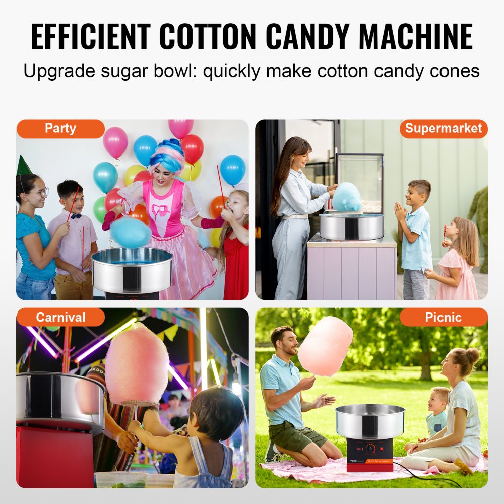 Electric Cotton Candy Machine, 1000W Cotton Candy Machine, Commercial Cotton Candy Machine with Stainless Steel Bowl & Sugar Spoon, Perfect for Children's Birthday Parties at Home, Family Gatherings (Red) Electric Cotton Candy Machine, 1000W Cotton Candy Machine, Commercial Cotton Candy Machine with Stainless Steel Bowl & Sugar Spoon, Perfect for Children's Birthday Parties at Home, Family Gatherings (Red)