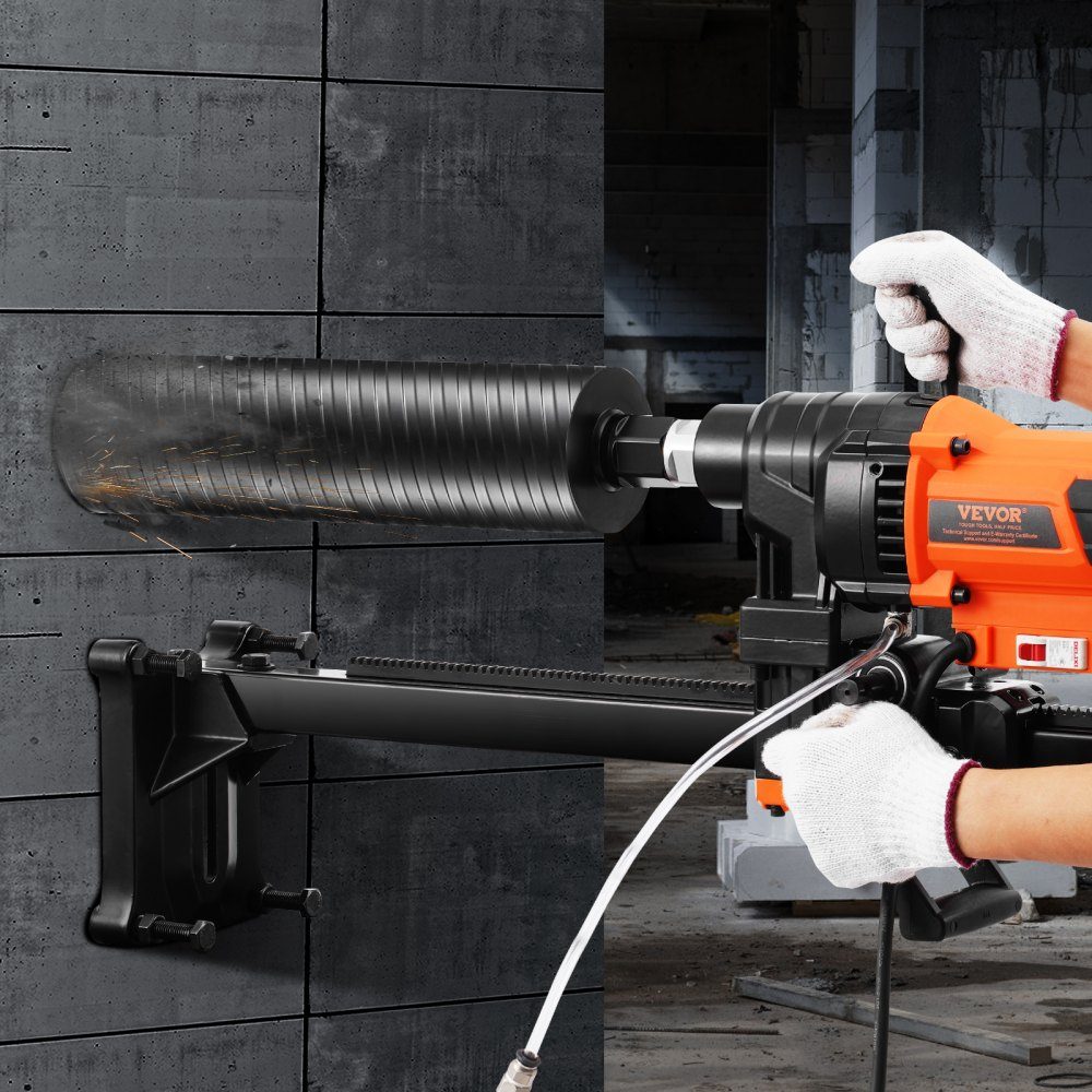 Kernbohrmaschine Diamant-Kernbohrmaschine mit Bohrdurchmesser 2-25 cm mit Ständer und Kernbohrmaschine, 3200 W robuste Betonkernbohrmaschine, Nass- und Trockenanwendung für Betonsteine