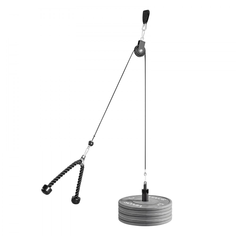 Seilzug, 1 Stück Latzug, Belastbarkeit bis 127 kg, Krafttrainingsgerät mit Latzugstange, Seilzug, Übungen für Arme, Rücken, Schultern, Seilzugsystem, DIY Latzugturm für Heimtrainer, Fitnesscenter zu Hause