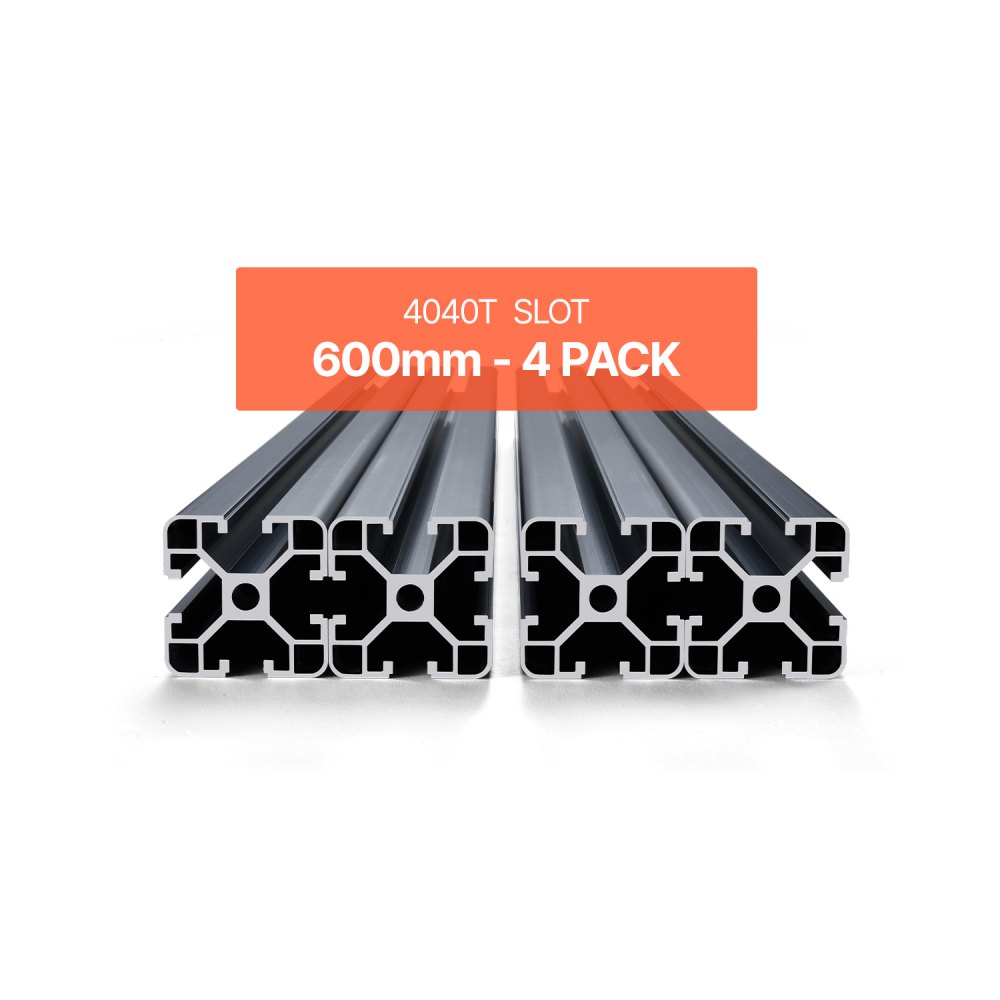 Set of 4 600mm T-Slot 4040 Aluminum Extrusion Profile European Standard Anodized Linear Rail Groove Profile for 3D Printer CNC Machine DIY Laser Engraving Black Set of 4 600mm T-Slot 4040 Aluminum Extrusion Profile European Standard Anodized Linear Rail Groove Profile for 3D Printer CNC Machine DIY Laser Engraving Black