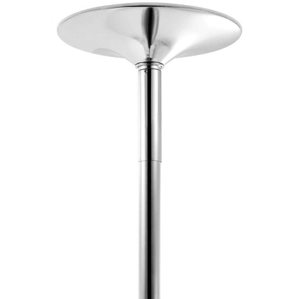 Professionele danspaal, paaldans danspaal professioneel ca. 216,3-270 cm in hoogte verstelbare afneembare fitnesspaal spinning fitness zilver, statische danspaal sportscholen