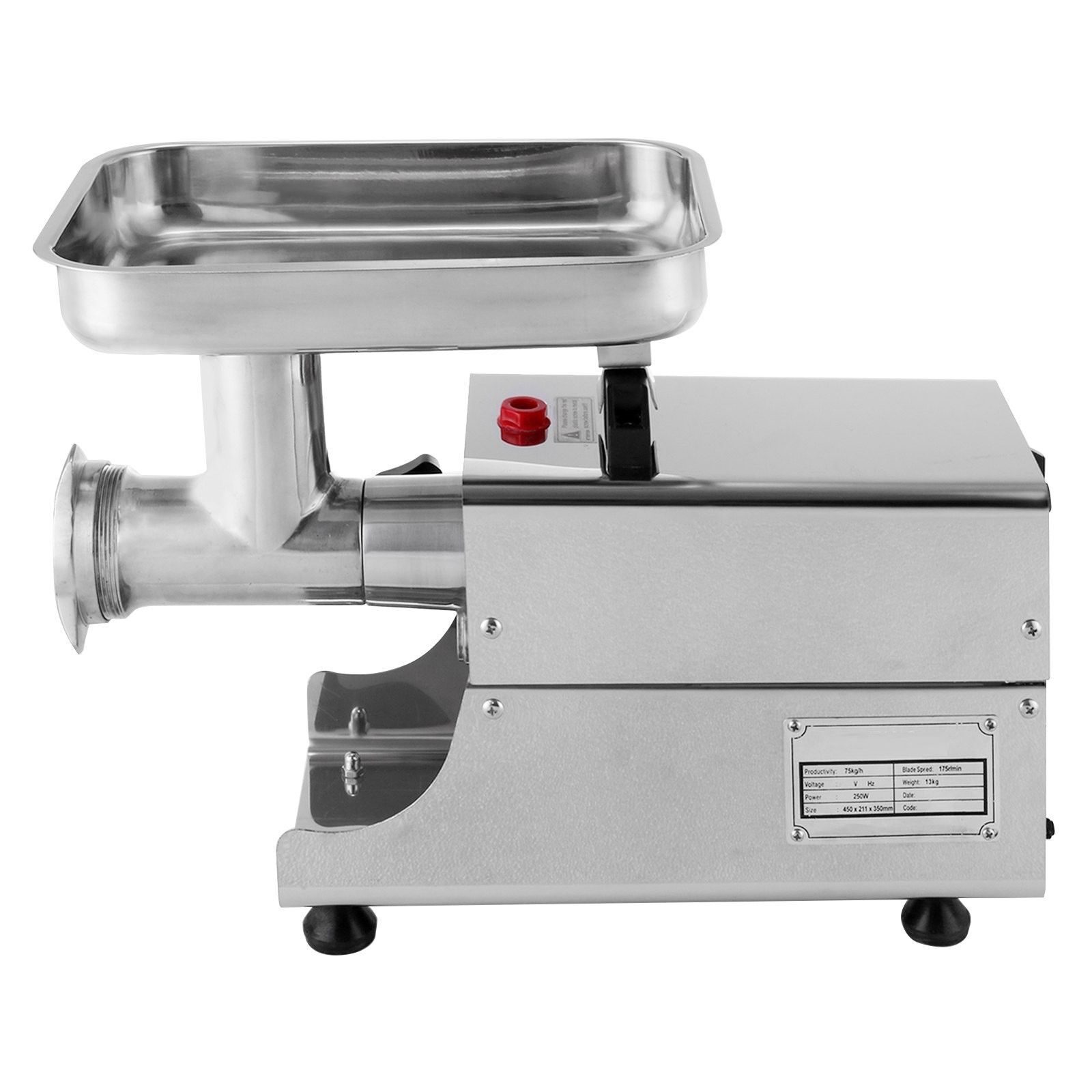 Meat Grinder, Electric Minced Meat Machine, 80kg/h, Stainless Steel Meat Grinder for Supermarket, Butcher Shop, Restaurant
