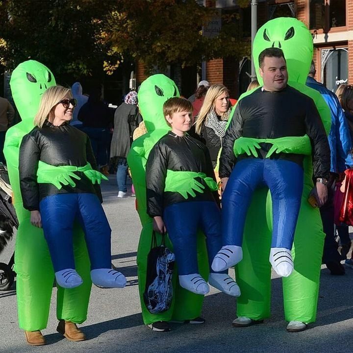 AUFBLASBARES ALIEN-KOSTÜM Party Hallo Halloween Karneval