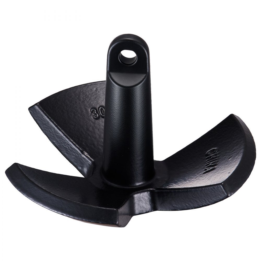 River Anchor Cast Iron Boat Anchor with Black Vinyl Coating 30 lbs, Marine Grade Mushroom Anchor for Boats up to 30 Feet, Impressive Holding Power in Mud Bottom Rivers and Lakes