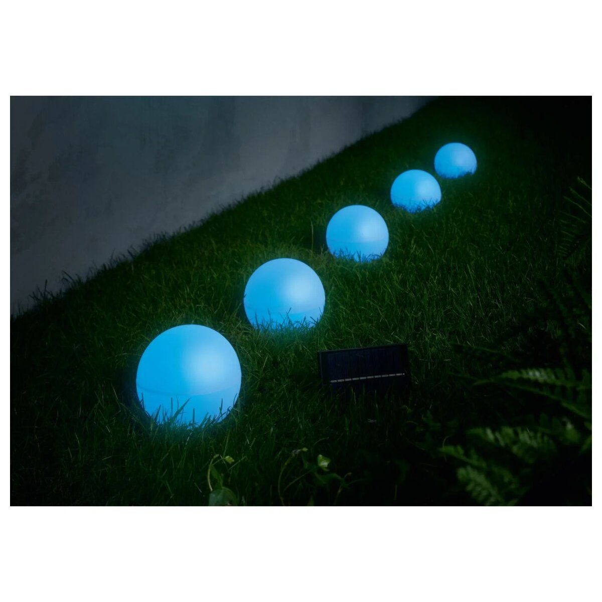 LIVARNO HOME RGB Solar-Bodenlichterkette, mit Erdspießen (Kugel)