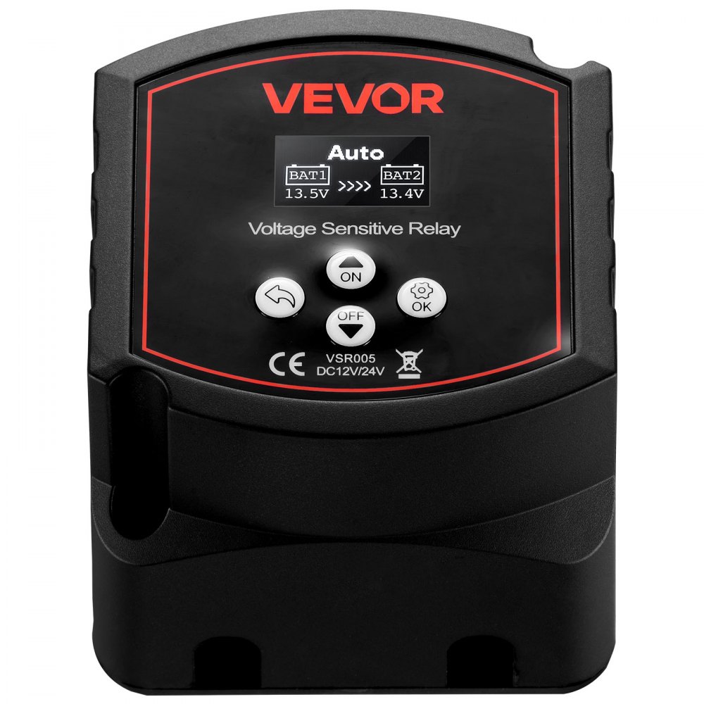 Isolator Relay 12V 300A Dual Battery Isolator with LCD Screen Smart Battery Isolator Switch for Lithium & Lead Acid Batteries for Car Truck RV UTV ATV Boat