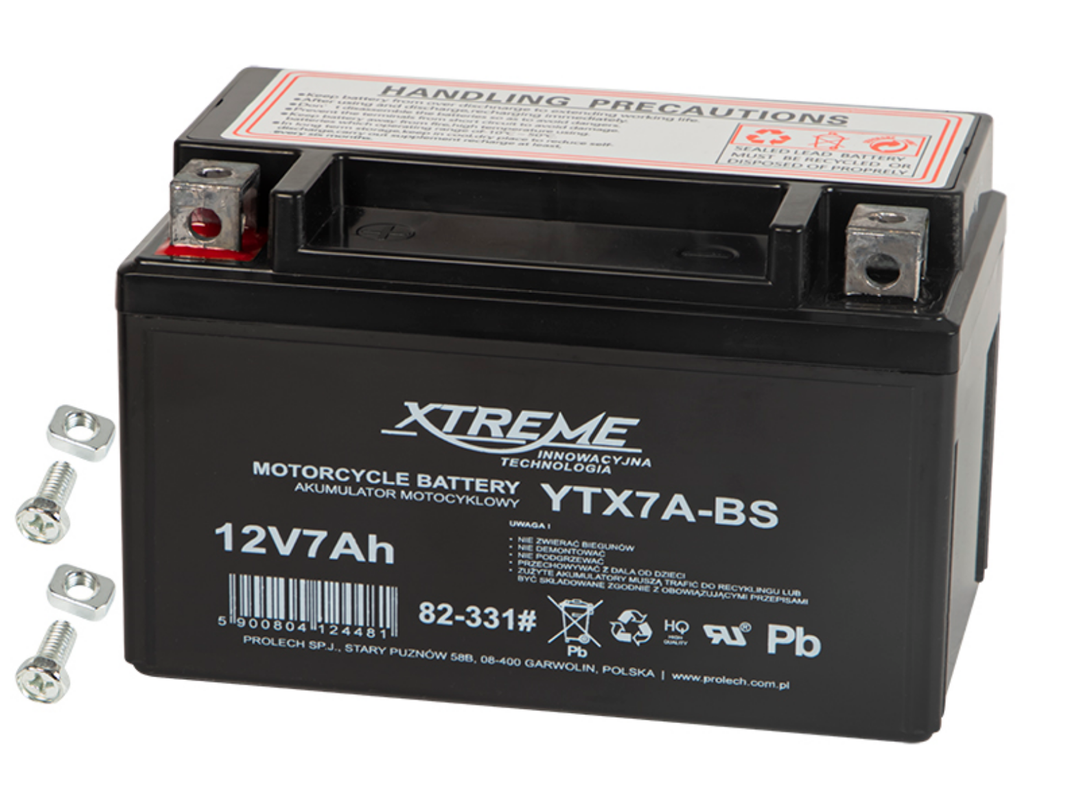 XTREME 12V 7Ah 80A WARTUNGSFREI YTX7A-BS L+ – Art.-Nr. 82-331# – Art.-Nr. HT-47094