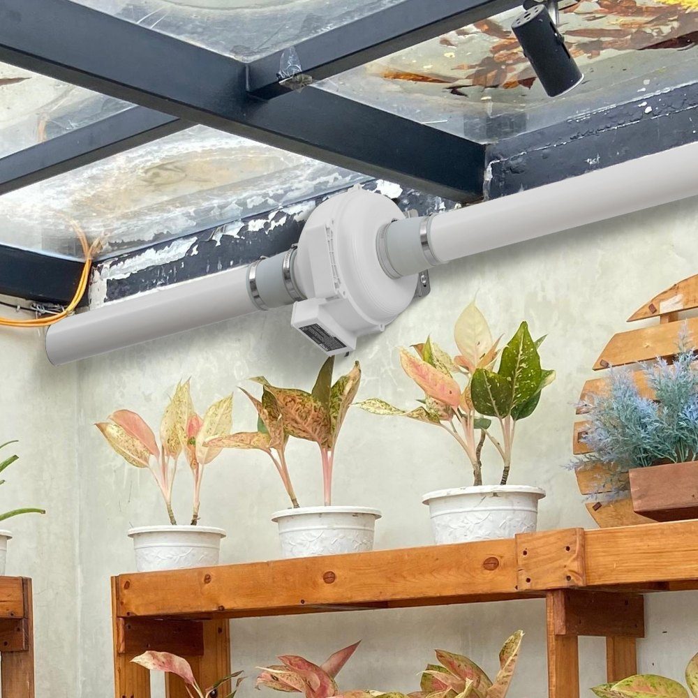 98–89 mm Radon-Lüfter-Installationsset, 260 CFM Radon-Minderungs-Lüftersystem-Set mit 2 Kupplungen, Manometer, Inline-Kanalventilator-Abluftventilator für Innen- und Außenlüftung