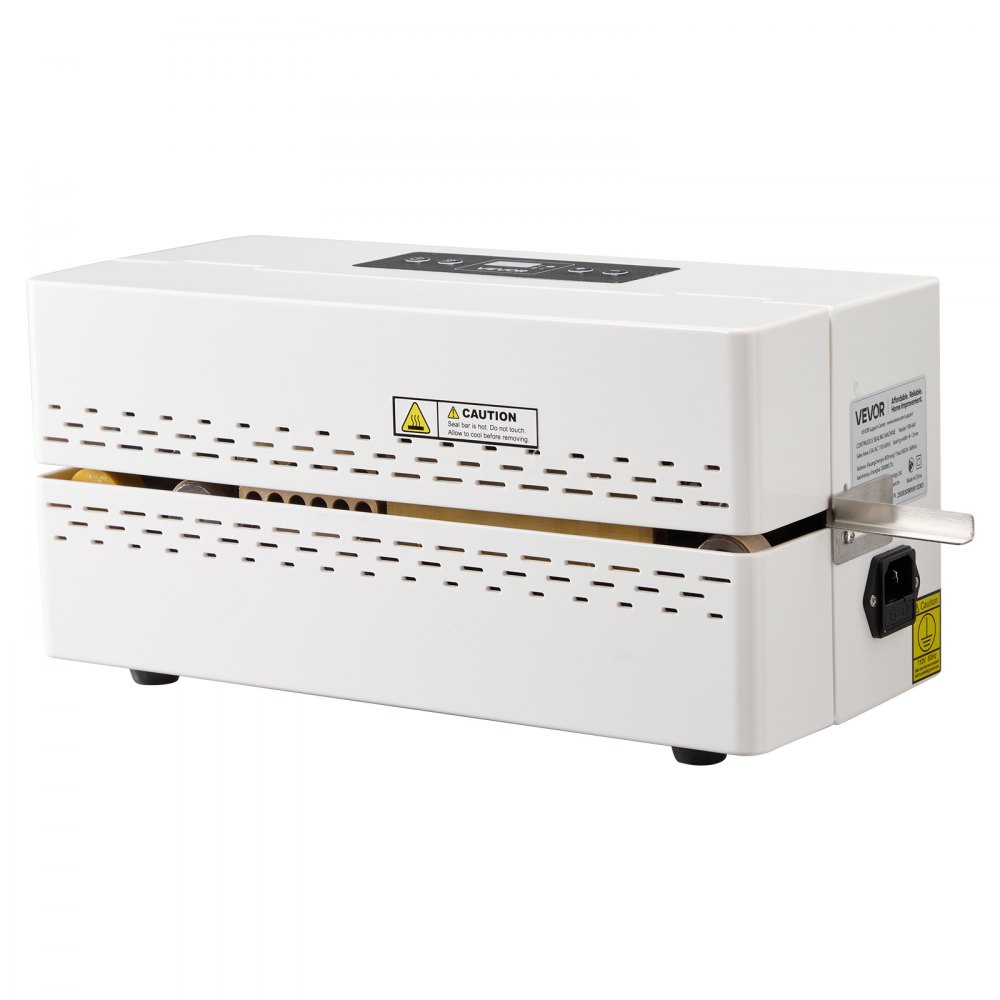 Sealing machine, 8-12mm sealing width, automatic continuous belt welder with digital temperature control, automatic switch-off, heat sealer for 0.06-0.2mm plastic bags Sealing machine, 8-12mm sealing width, automatic continuous belt welder with digital temperature control, automatic switch-off, heat sealer for 0.06-0.2mm plastic bags