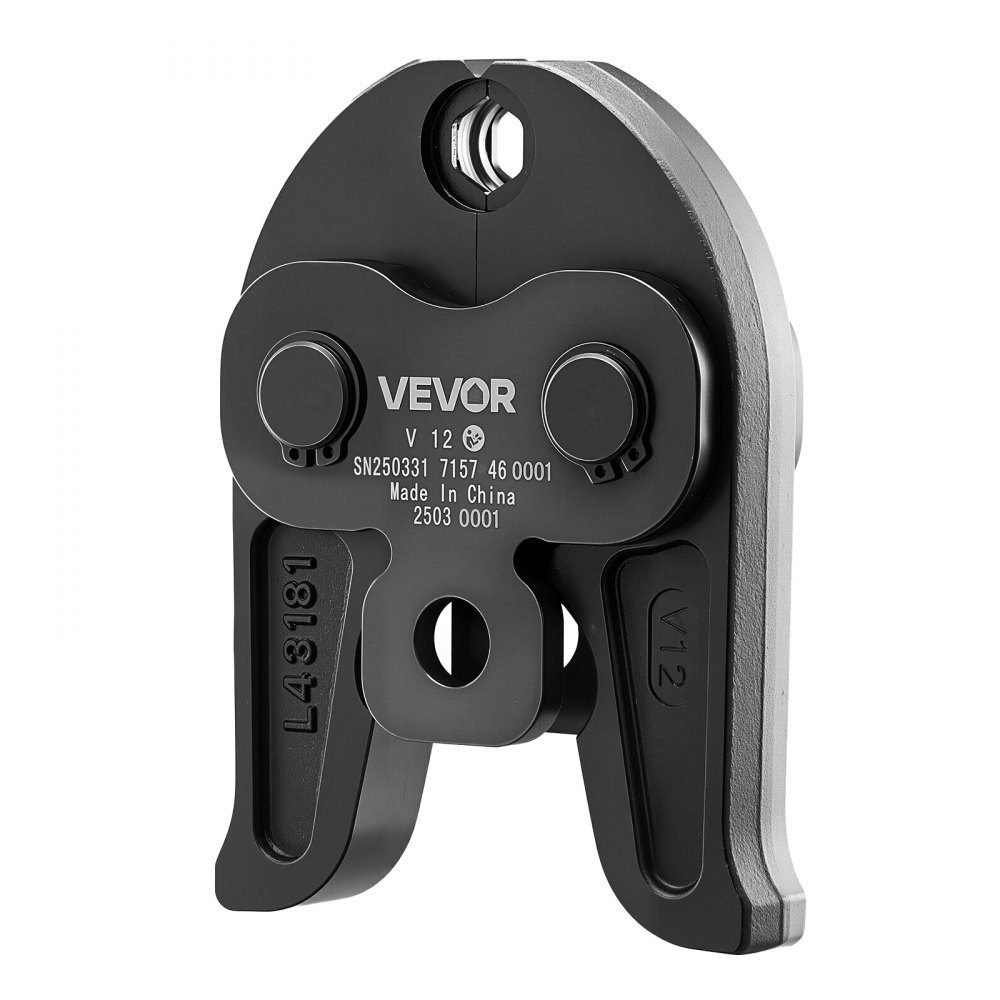 V12 crimping jaw, 12mm crimping jaw for V-shaped stainless steel pipes, steel crimping jaws, compatible with standard crimping tools, ideal for HVAC systems, gas lines and radiant heating systems