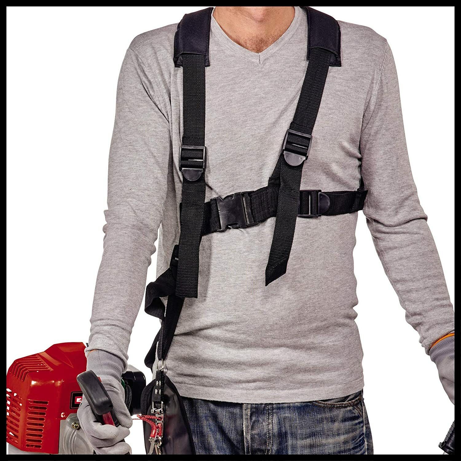 Einhell Petrol Sense GC-BC 52 I AS (1,5 kW, vibrationsarmer 2-Takt-Motor, Schnellstart, inklusive 3-Zahn-Messer und Doppelfadenspule mit automatischer Gewindeschneidefunktion)
