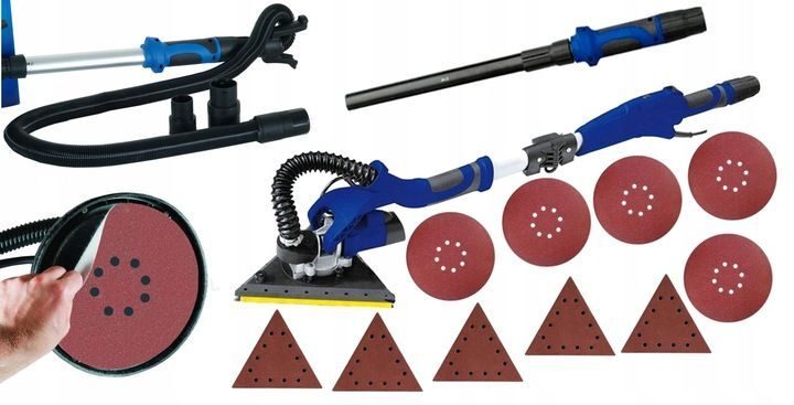 Einhell 4259965 BT-SG 710 X Trockenbauschleifer-Set + 12 Schleifblätter 710W