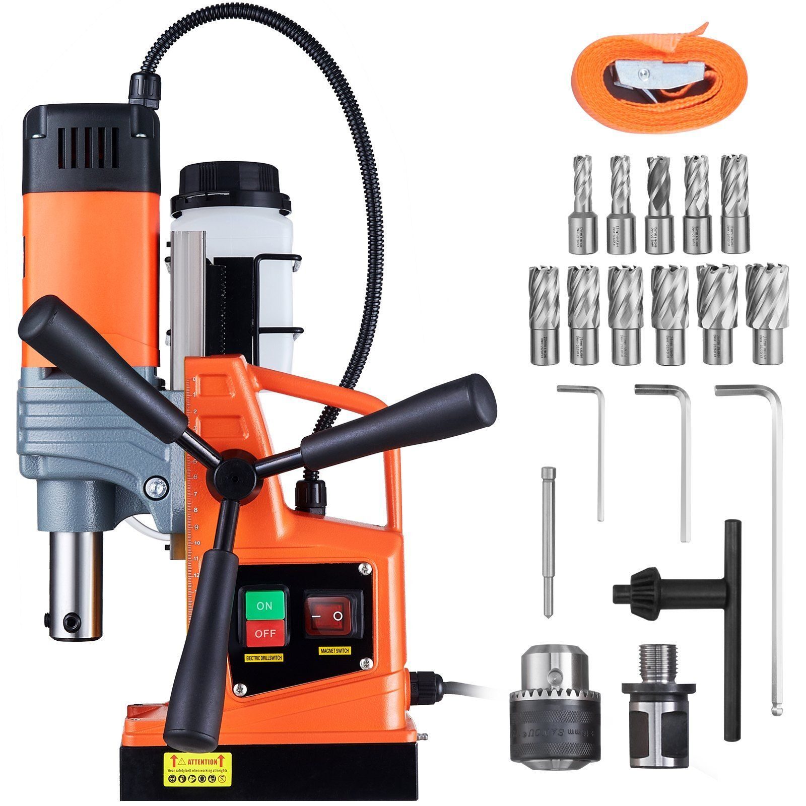 Zestaw startowy 11 sztuk wiertarka rdzeniowa wiertarka magnetyczna 1300W 13000N wiertarka rdzeniowa 40mm