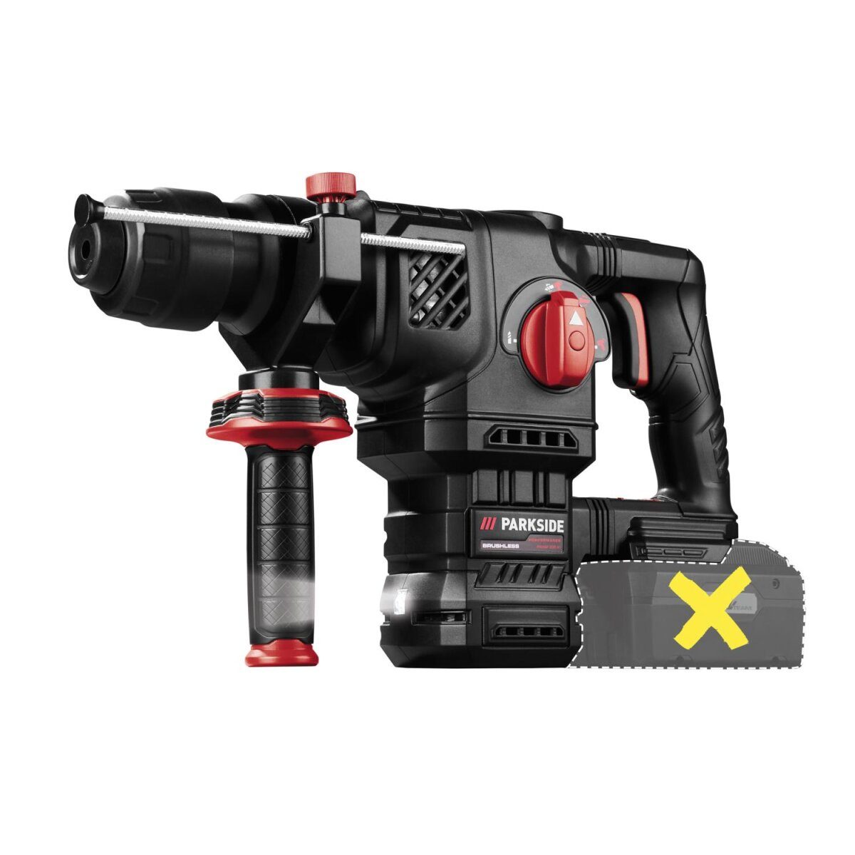 Kombimłotek akumulatorowy PARKSIDE PERFORMANCE® 20 V »PKHAP 2058 A1«, bez akumulatora i ładowarki