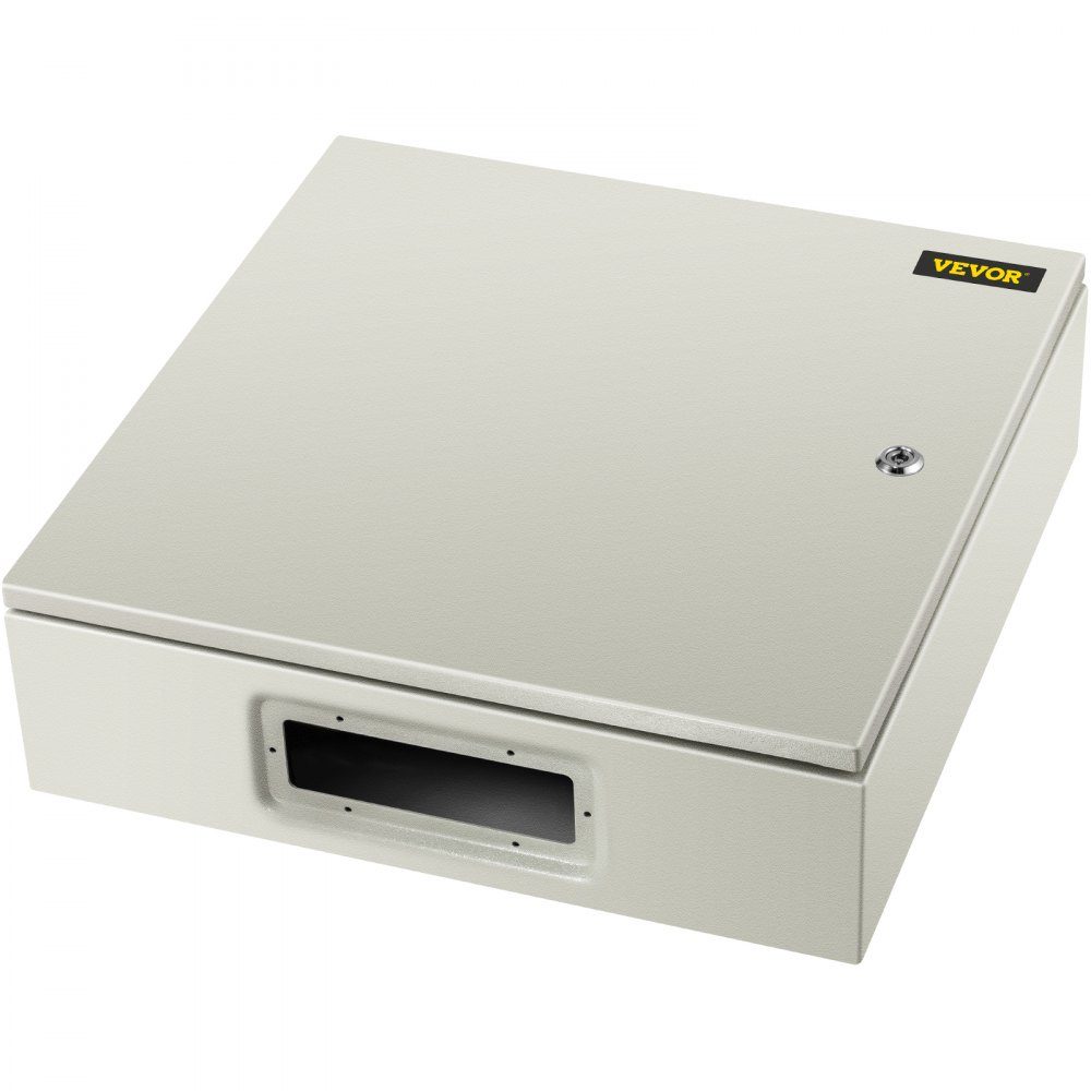 Switch cabinet NEMA industrial enclosure, 50 x 50 x 15 cm NEMA 4X steel distribution cabinet, IP66 waterproof and dustproof, electrical junction box for outdoor/indoor use, with mounting plate