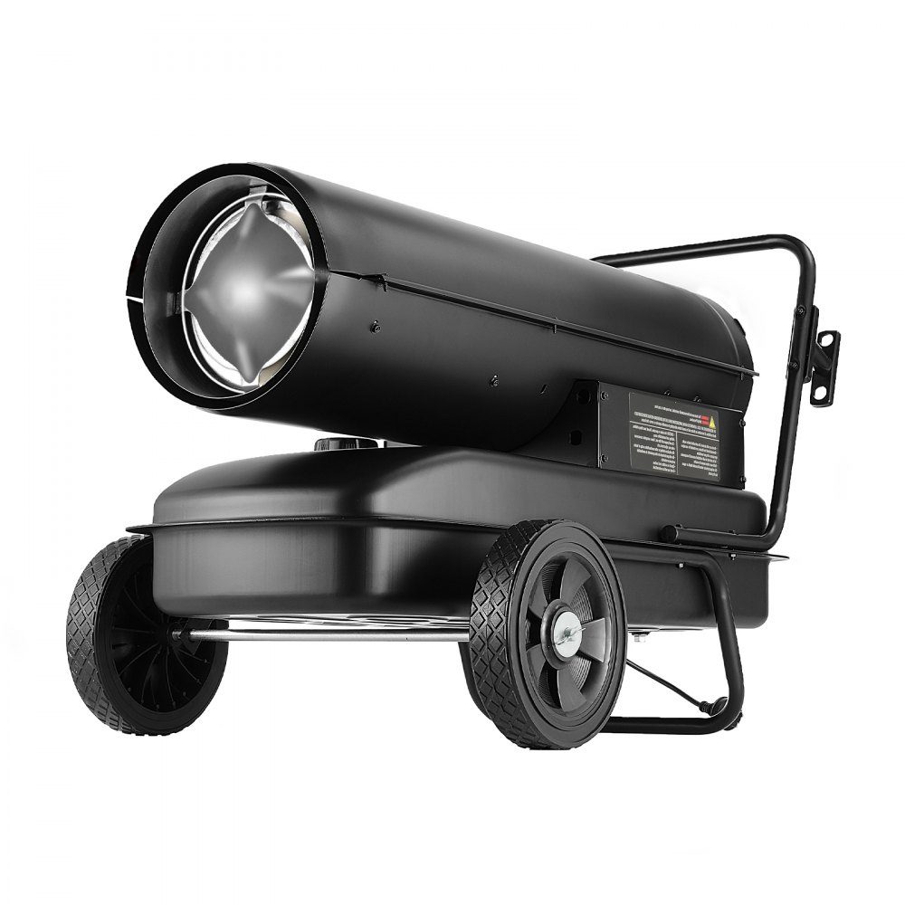 Kerosene/Diesel Hot Air Heater, 100,000 BTU Torpedo Space Heater, Portable with Thermostat Control, 38L Tank, Efficient Indoor Outdoor Kerosene Heater for Home, Construction Site, Industrial, Workshop, Black