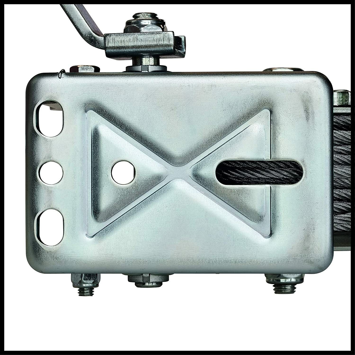 Einhell hand winch TC-WI 800 (max. load capacity 800 kg, 20 meter long twist-free wire rope, backstop, soft grip including safety load hook with safety flap)