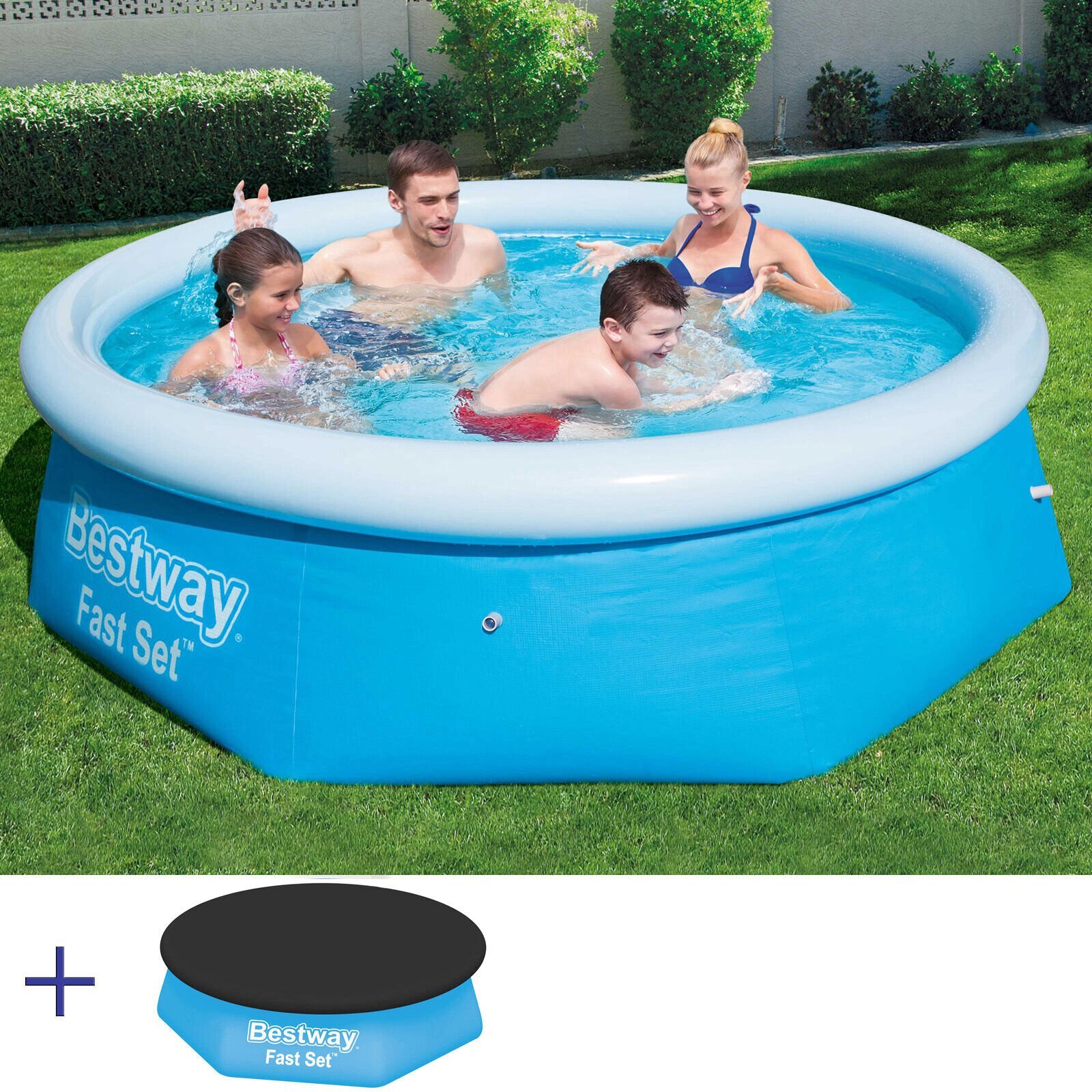 Set piscine piscine ronde avec couverture 244x66cm Set piscine piscine ronde avec couverture 244x66cm