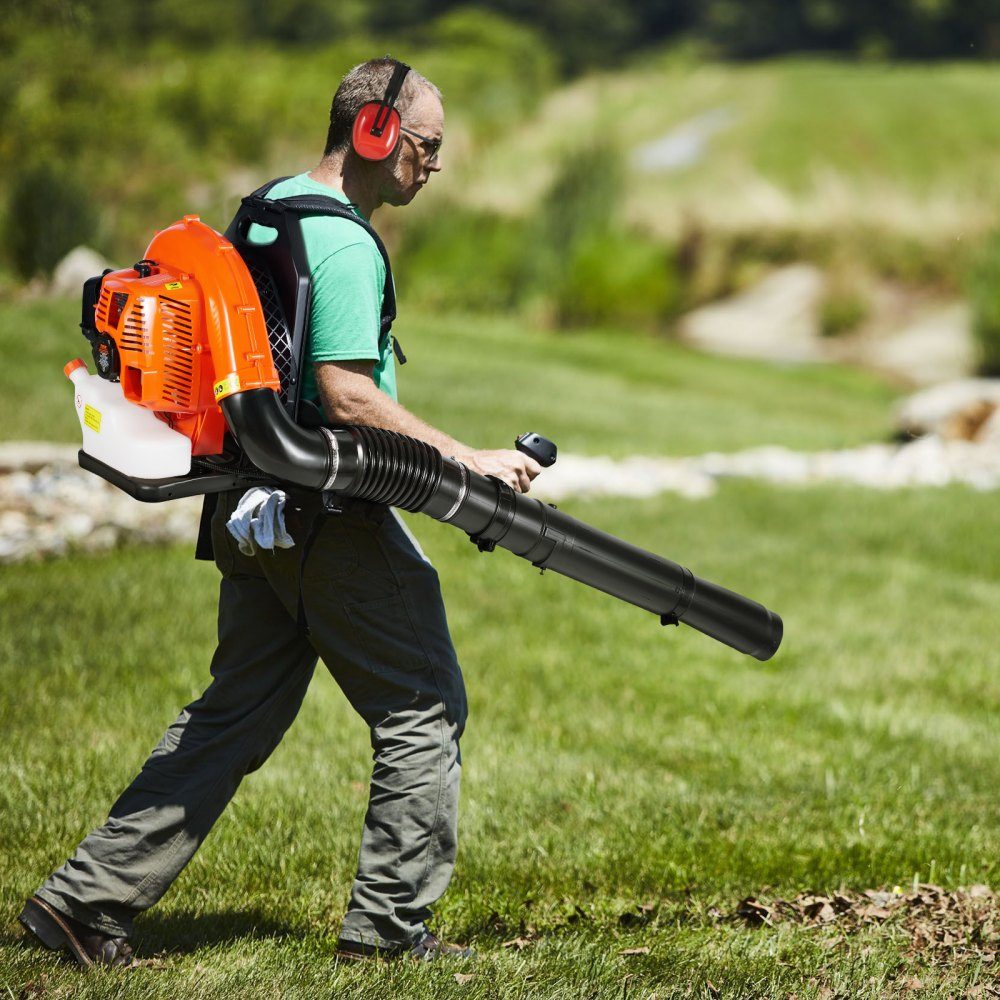 Backpack Leaf Blower, 79CC 2-Stroke Gasoline Leaf Blower with 3L Fuel Tank, 930 CFM Air Volume, 184 MPH Speed, Ideal for Lawn Care, Leaf Cleaning and Snow Removal