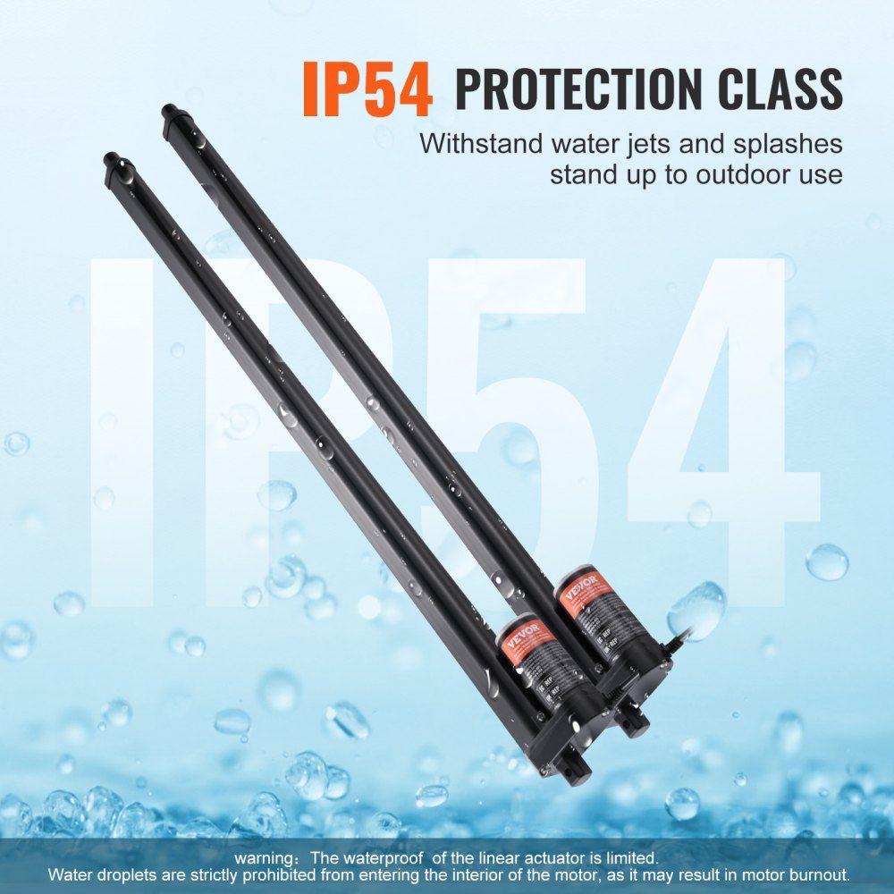 2 pièces. Kit actionneur linéaire 12V 76,2cm 0,89cm/s 99,79kg/1000N protection IP54