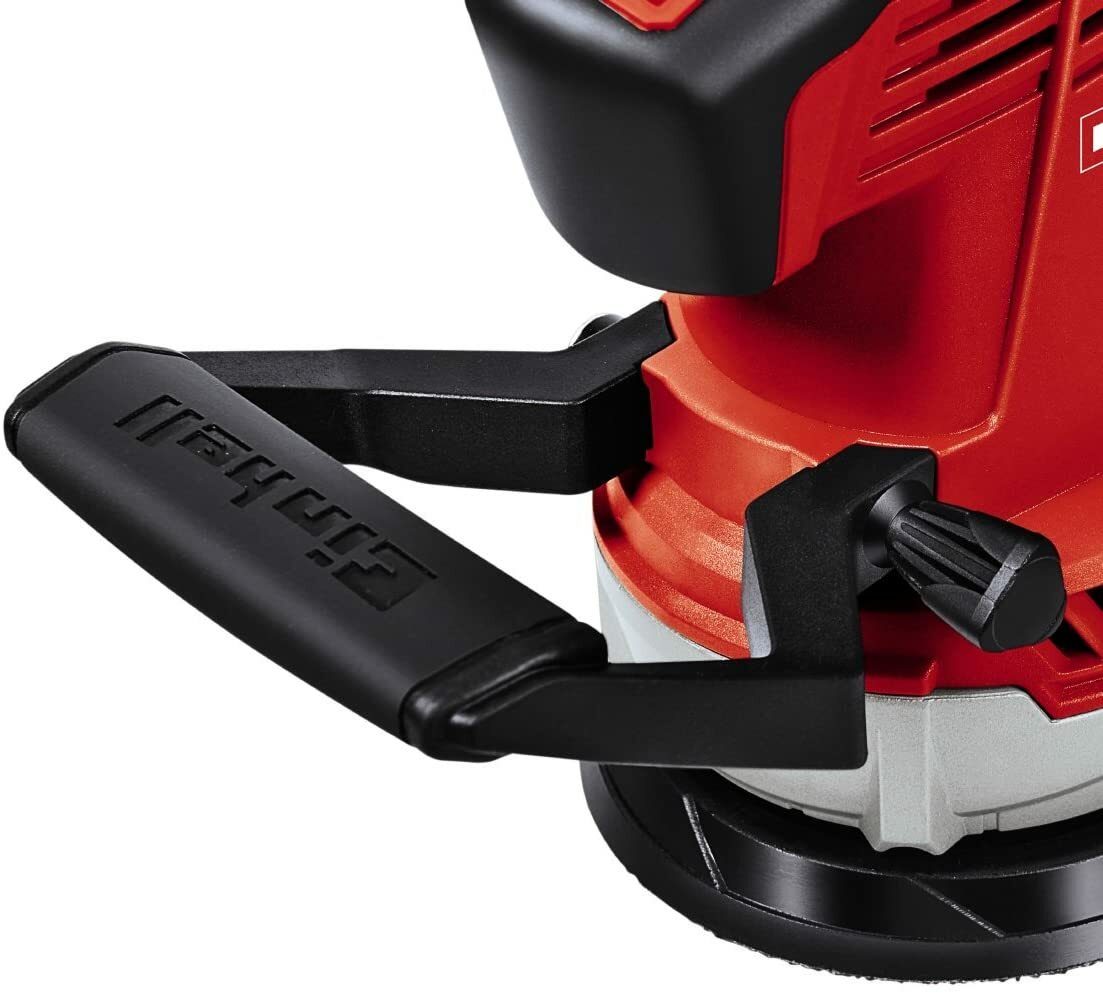 Einhell Exzenterschleifer TE-RS 40 E (400 W, Schleifteller Ø 125 mm, Drehzahlregelung, Staubsammelbox und Absaugadapter, Koffer)