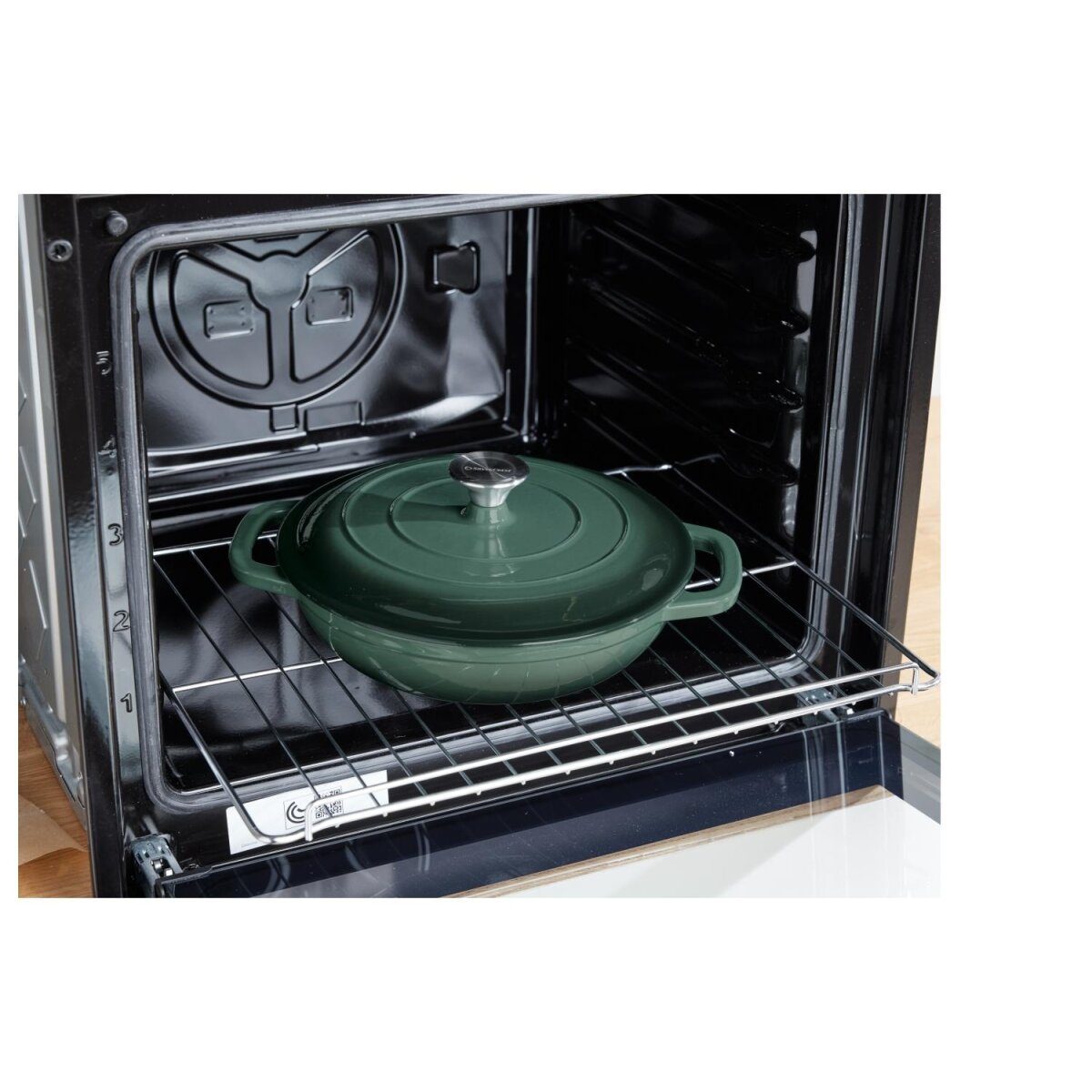 Żeliwna patelnia do serwowania SILVERCREST® 26 cm / 2,4 litra (zielona)