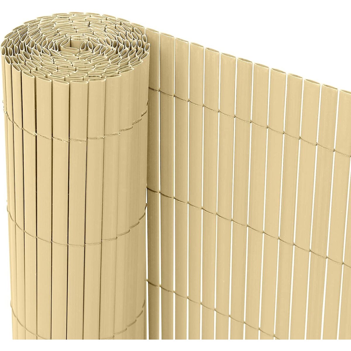 Ribelli privacymat, gemaakt van PVC, ca. 90 x 500 cm, bamboe Ribelli privacymat, gemaakt van PVC, ca. 90 x 500 cm, bamboe