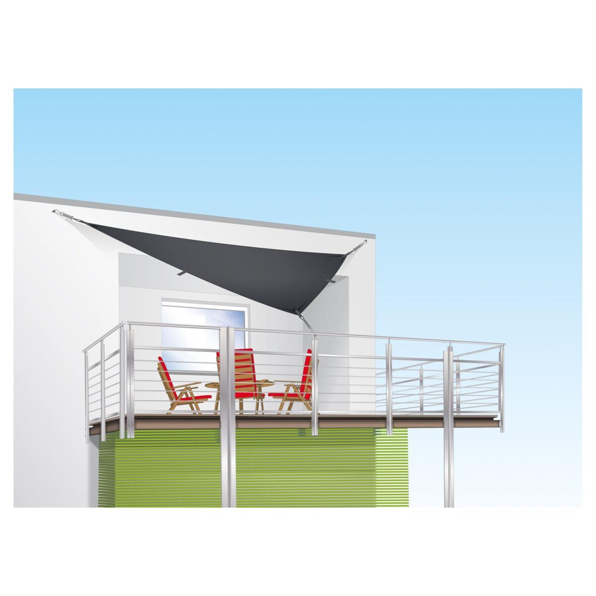 Auvent domestique LIVARNO, triangulaire, anthracite